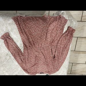 Plus Ditsy Floral Surplice Neck Ruffle Hem Dress size XL